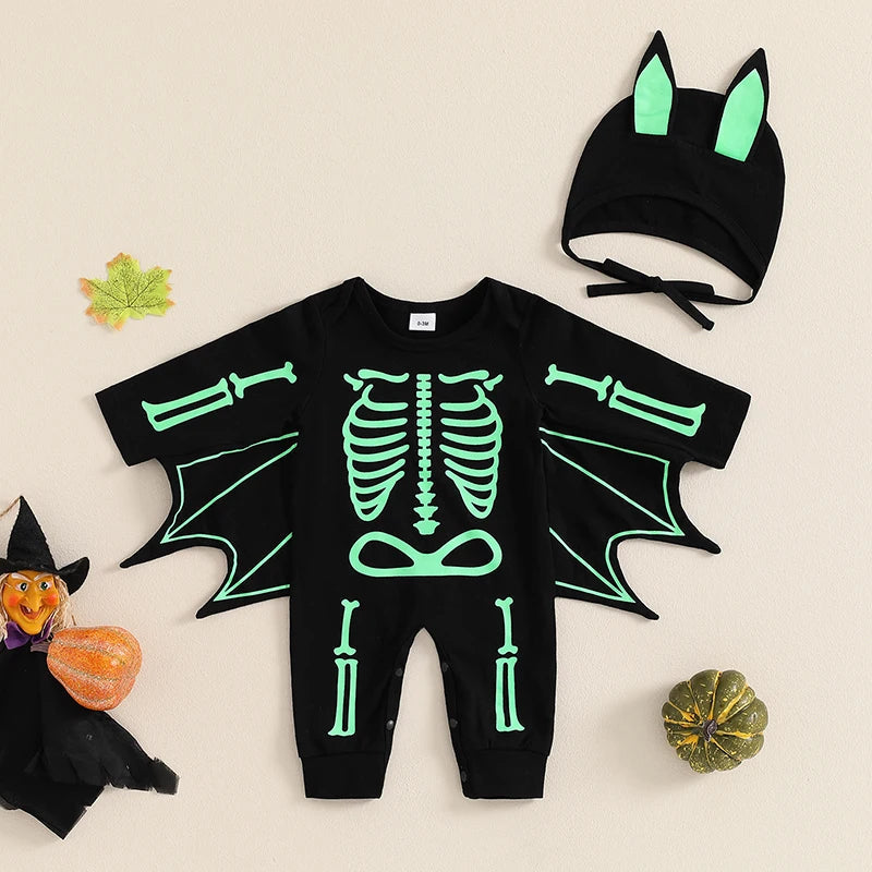 KMK - Halloween Glow in the Dark Romper Set