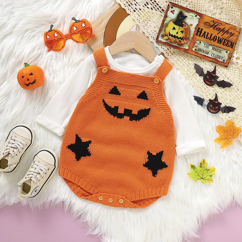 KMK - Halloween Knitted romper