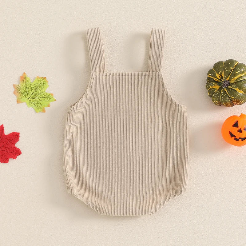 KMK - Halloween Pumpkin Embroidery Romper