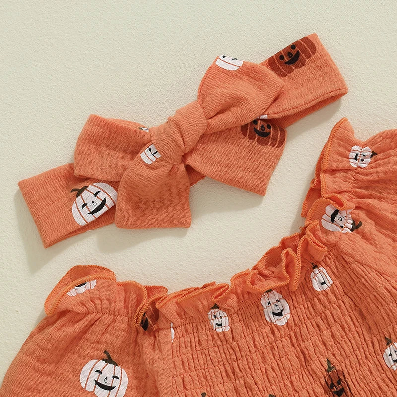 KMK - Halloween Romper Dress + Headband