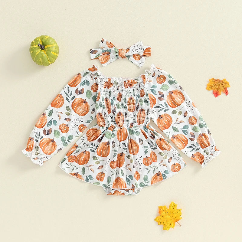 KMK - Halloween Romper Dress + Headband