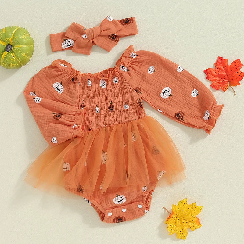 KMK - Halloween Romper Dress + Headband