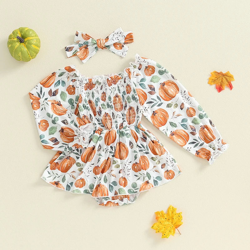 KMK - Halloween Romper Dress + Headband