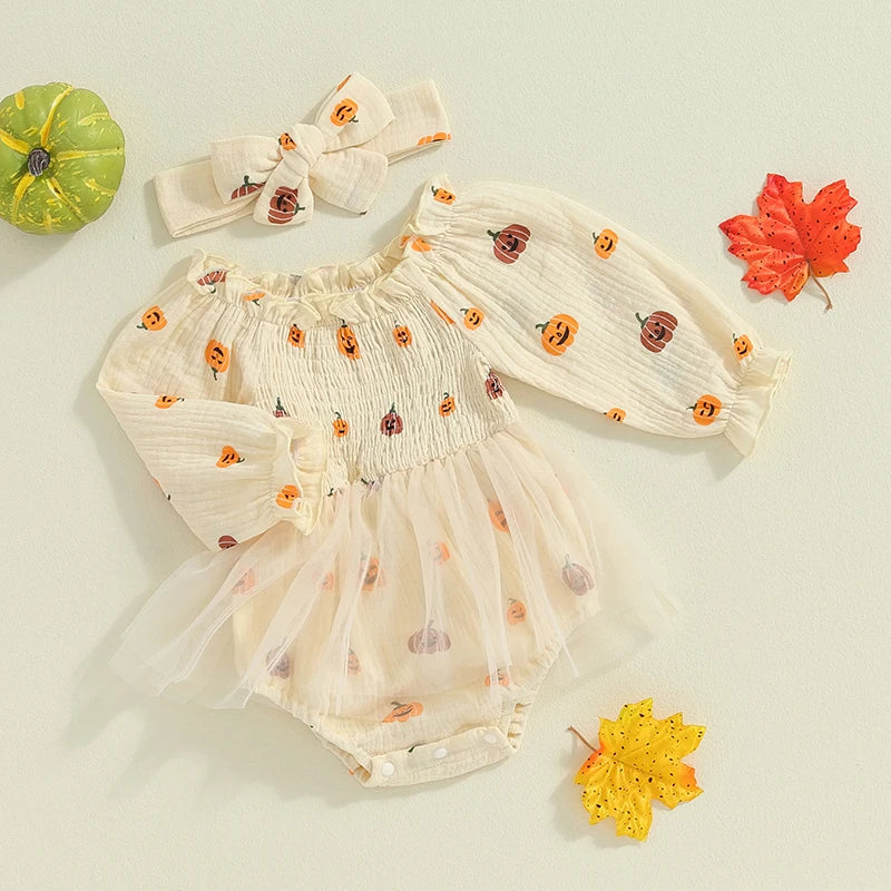 KMK - Halloween Romper Dress + Headband