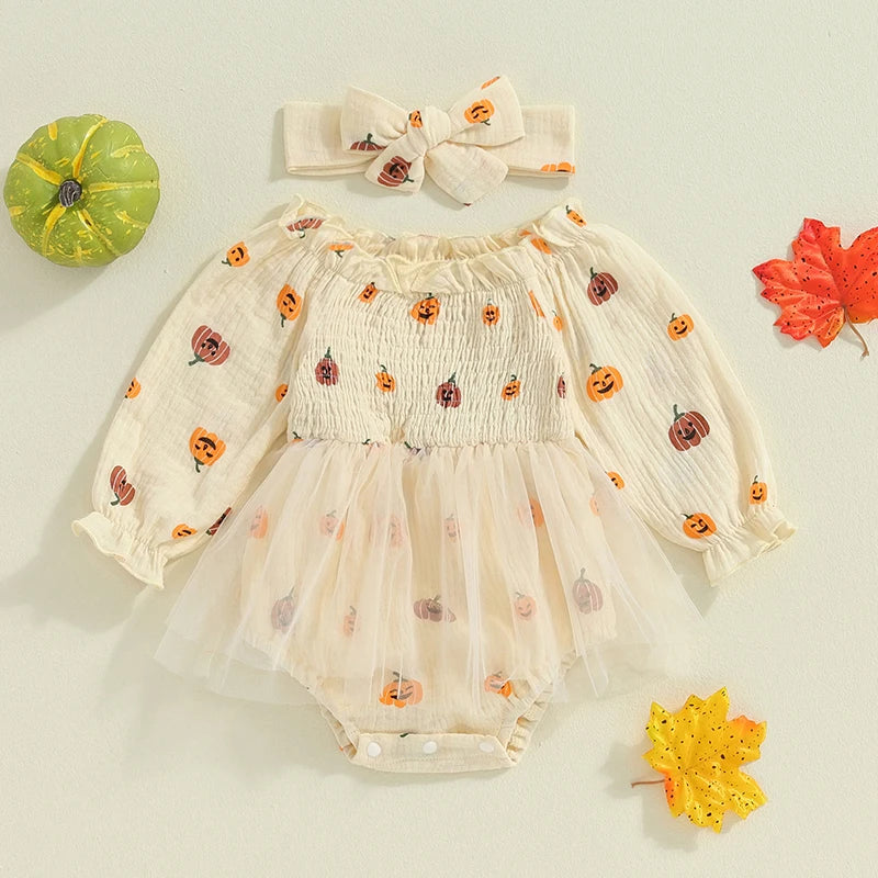 KMK - Halloween Romper Dress + Headband