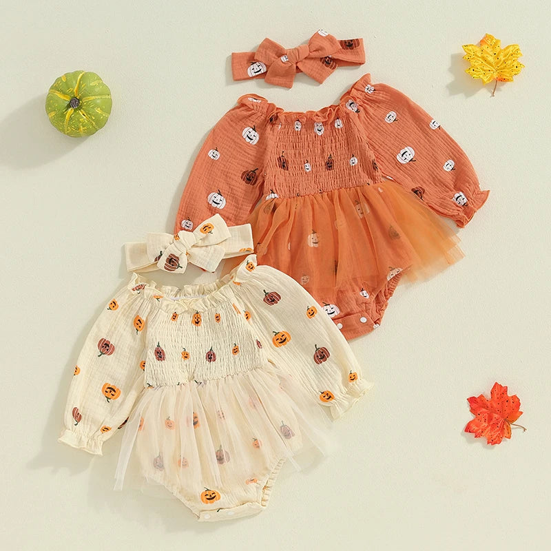 KMK - Halloween Romper Dress + Headband