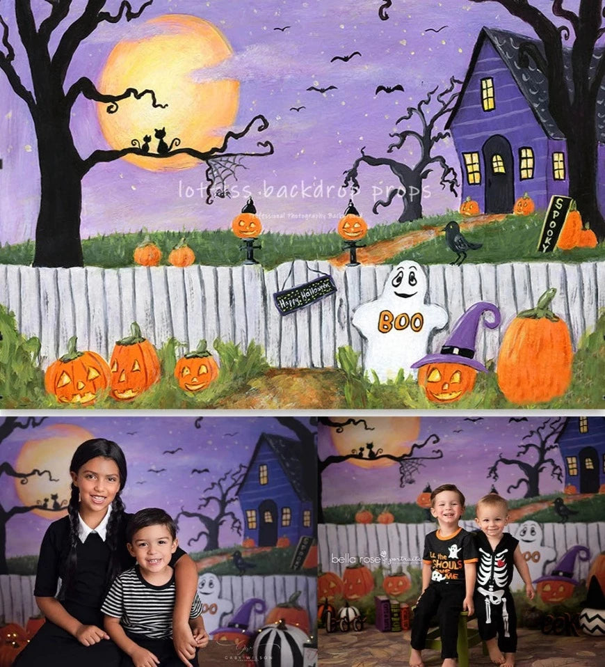 KMK - Halloween Trick or Treat Backdrop