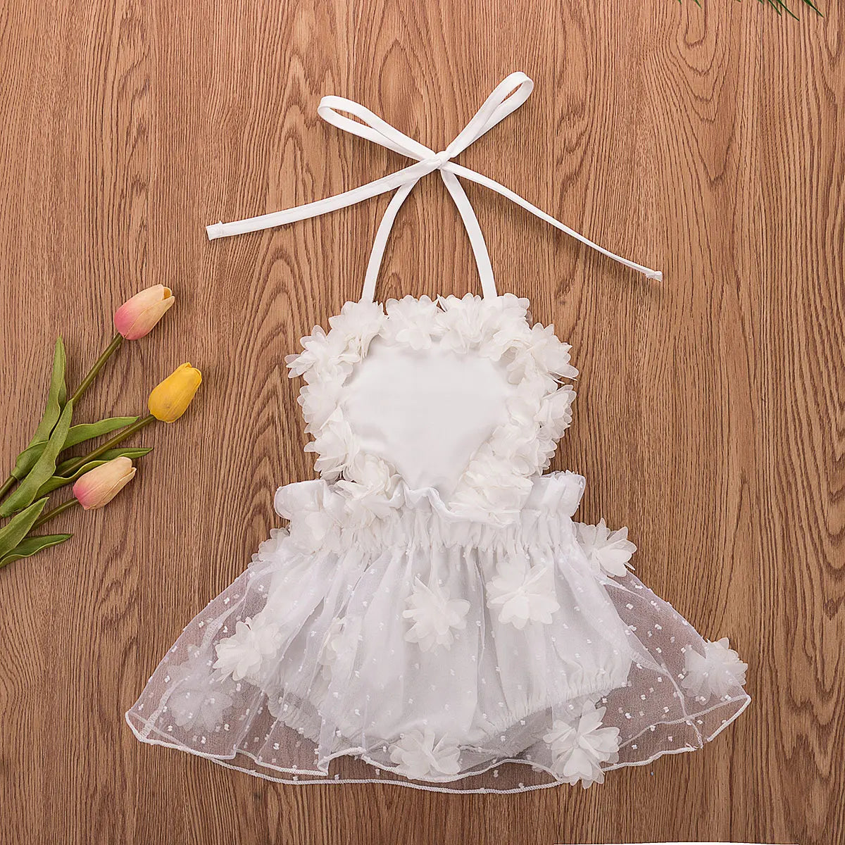 KMK - Heart Tulle Romper Dress