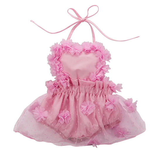 KMK - Heart Tulle Romper Dress