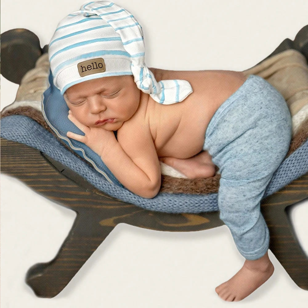 KMK - Hello Patch Stripe Sleeping Hat + Pants