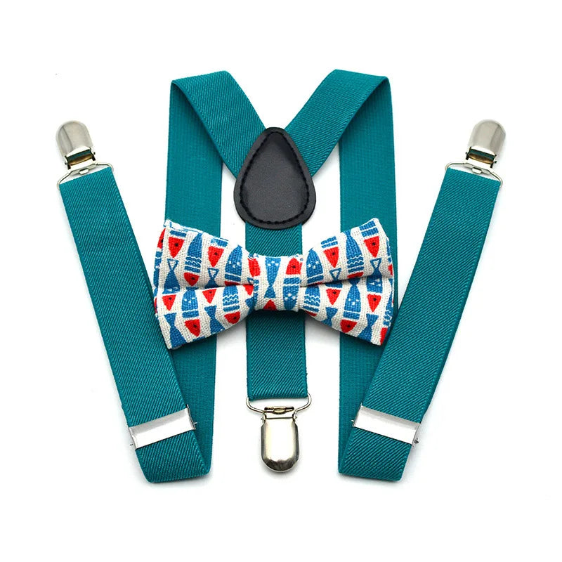 KMK - Kids Suspenders + Bowtie Set