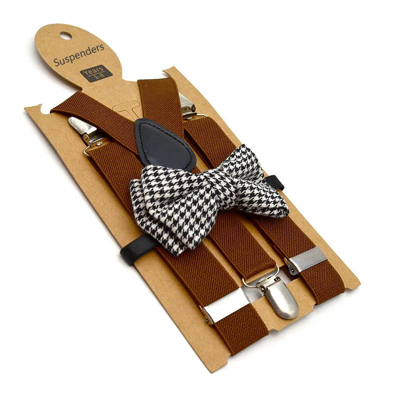 KMK - Kids Suspenders + Bowtie Set