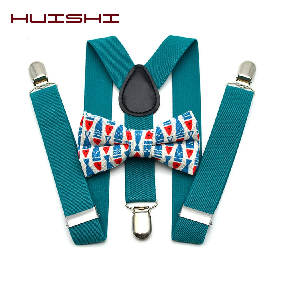 KMK - Kids Suspenders + Bowtie Set