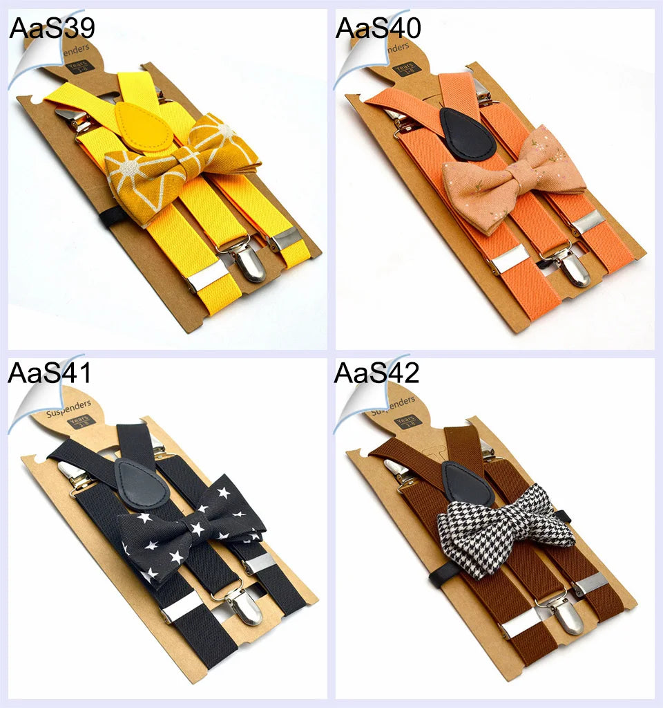 KMK - Kids Suspenders + Bowtie Set