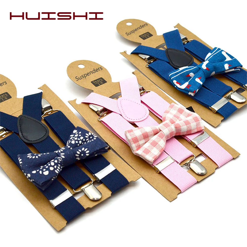 KMK - Kids Suspenders + Bowtie Set