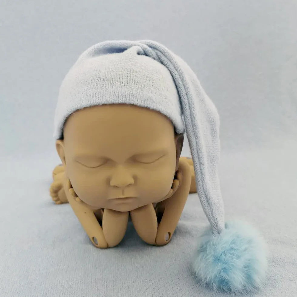 KMK - Knit Fur Ball Newborn Hat