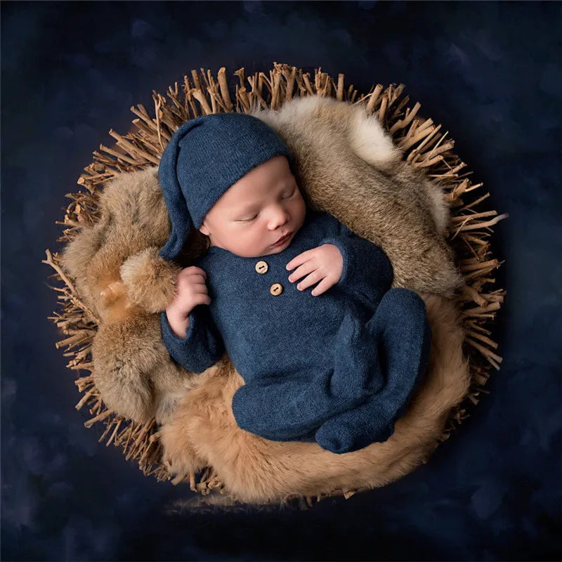 KMK - Knit Fur Ball Newborn Hat