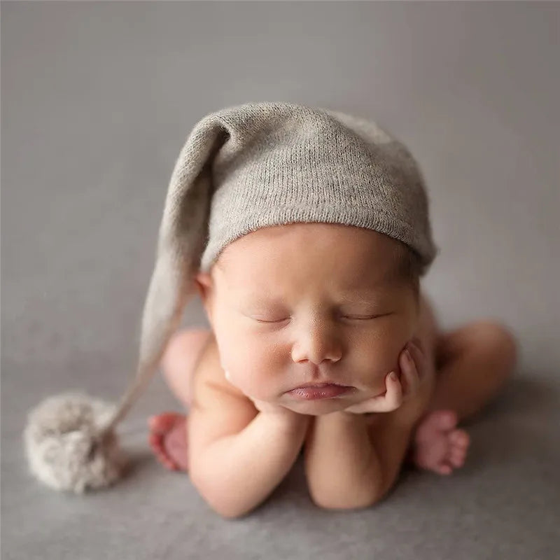 KMK - Knit Fur Ball Newborn Hat