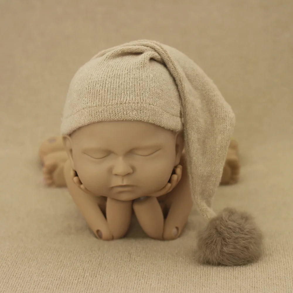 KMK - Knit Fur Ball Newborn Hat