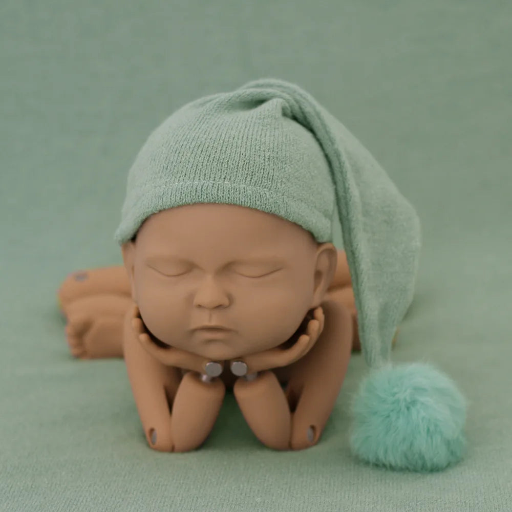 KMK - Knit Fur Ball Newborn Hat