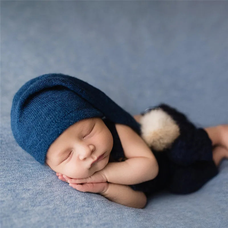 KMK - Knit Fur Ball Newborn Hat