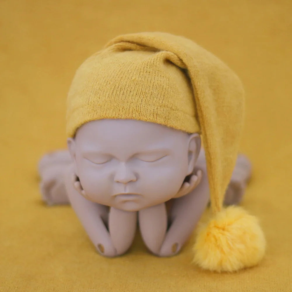 KMK - Knit Fur Ball Newborn Hat