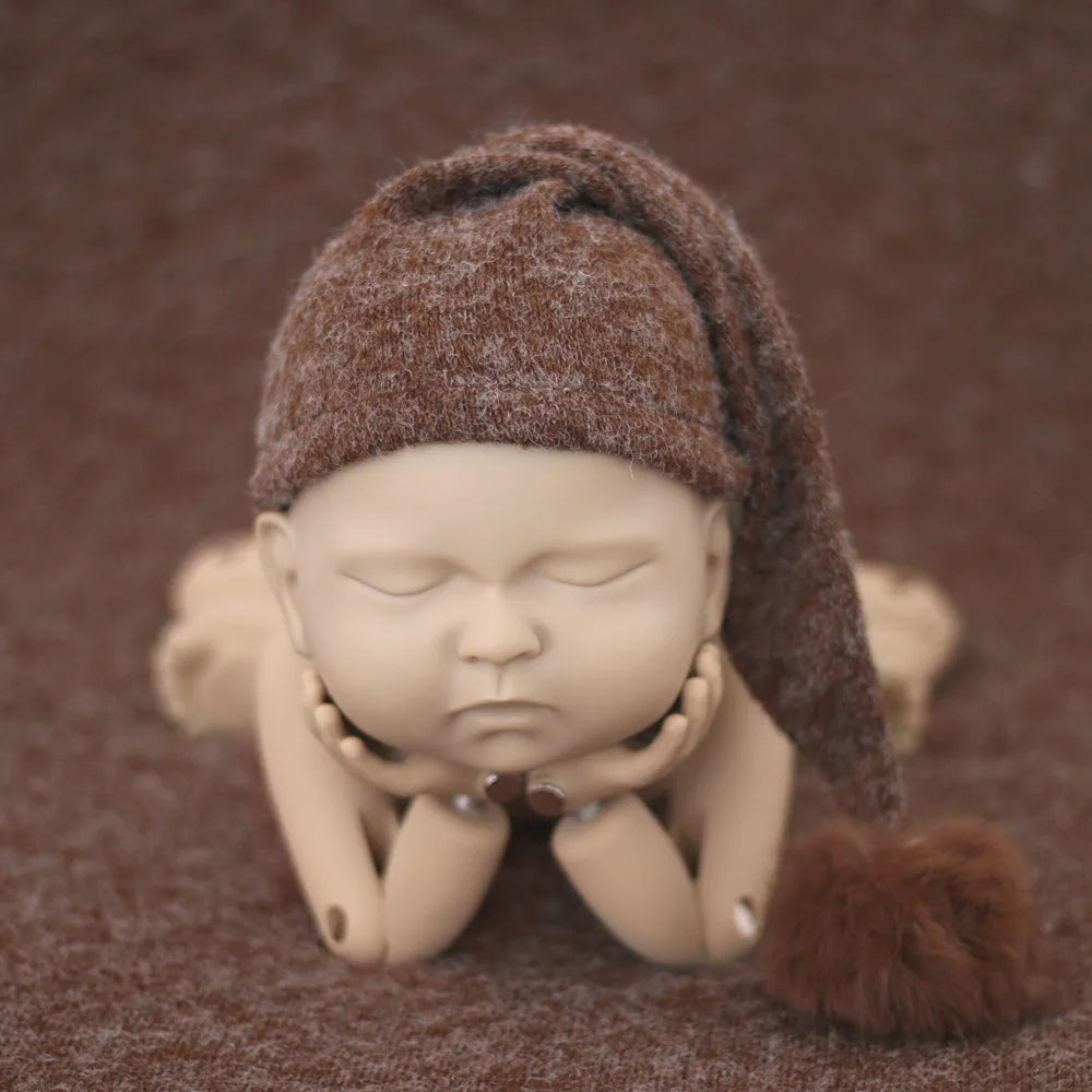 KMK - Knit Fur Ball Newborn Hat