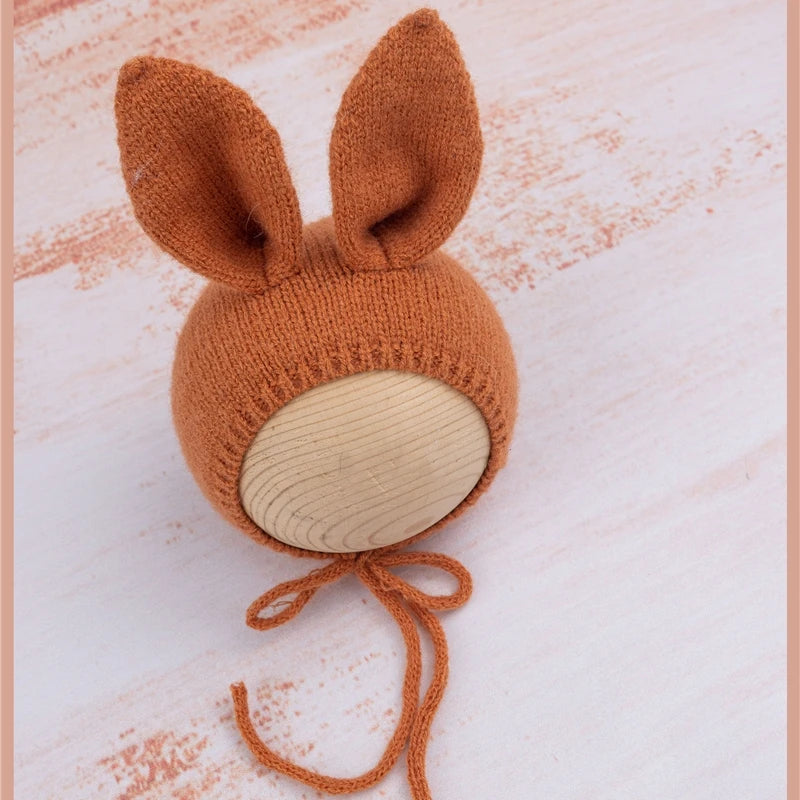 KMK - Knitted Bunny Bonnet - assorted colours