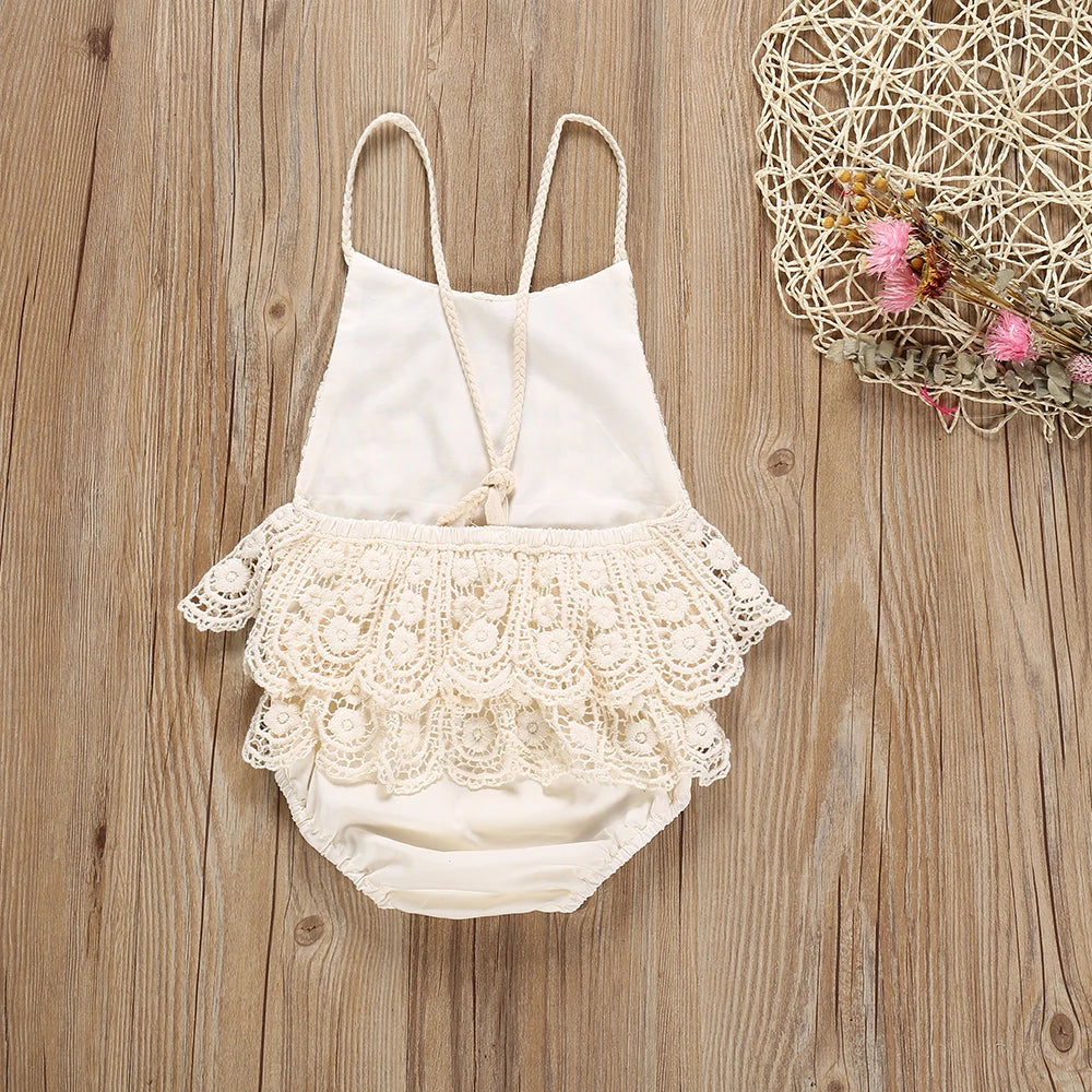 KMK - Lace Backless Romper