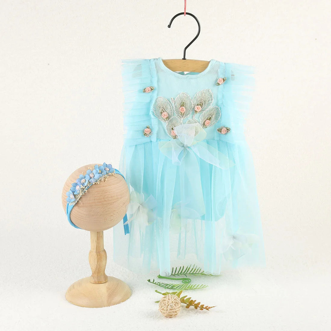 KMK - Lace Dress And Headband Set