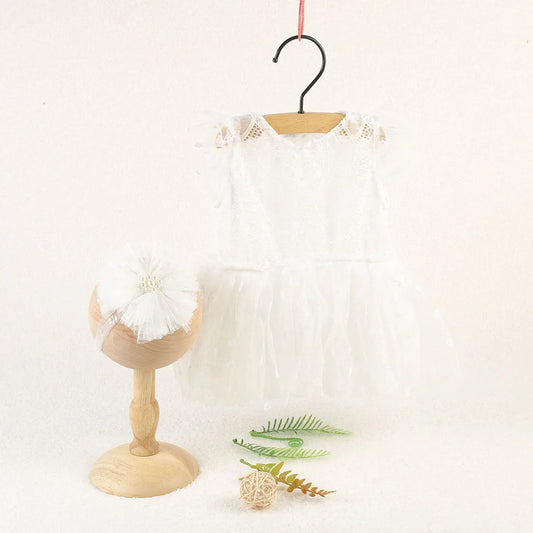 KMK - Lace Dress And Headband Set