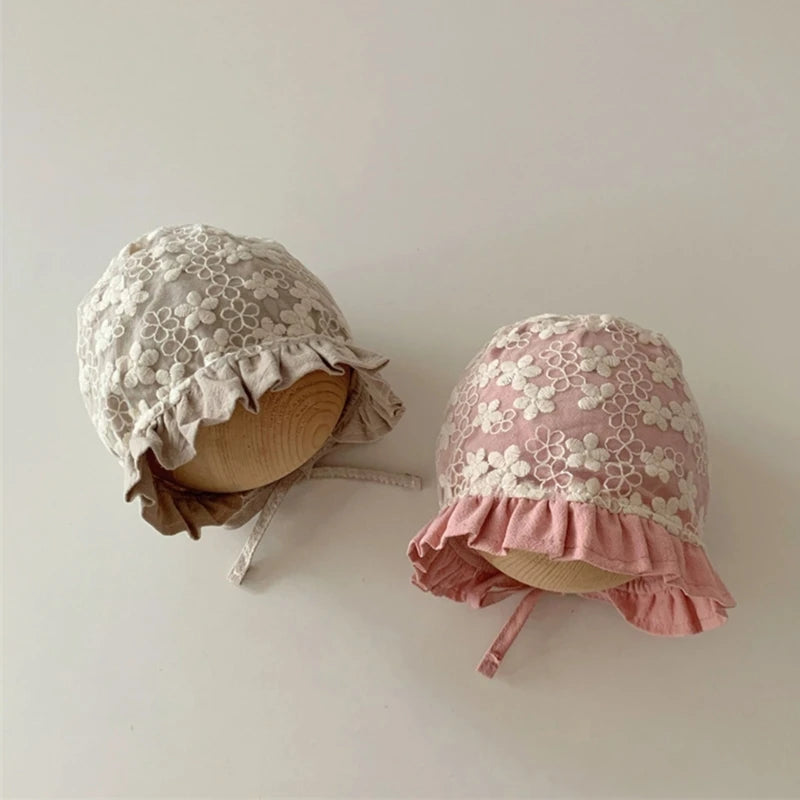 KMK - Lace Embroidery Bonnet