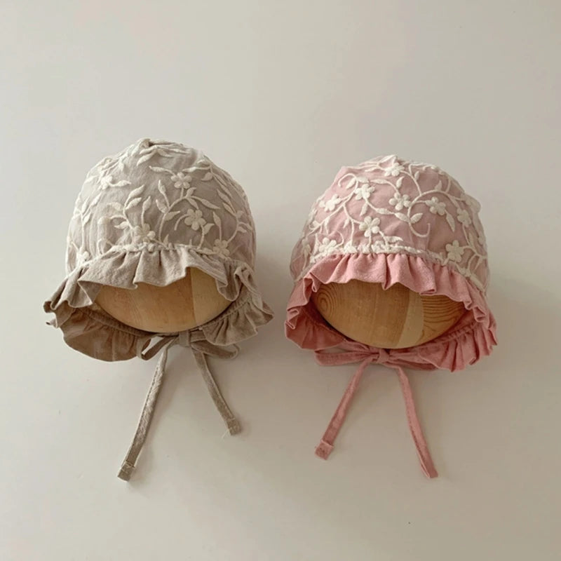 KMK - Lace Embroidery Bonnet