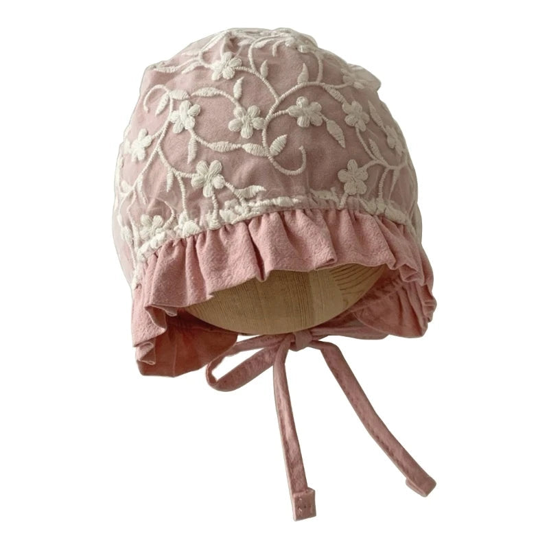 KMK - Lace Embroidery Bonnet