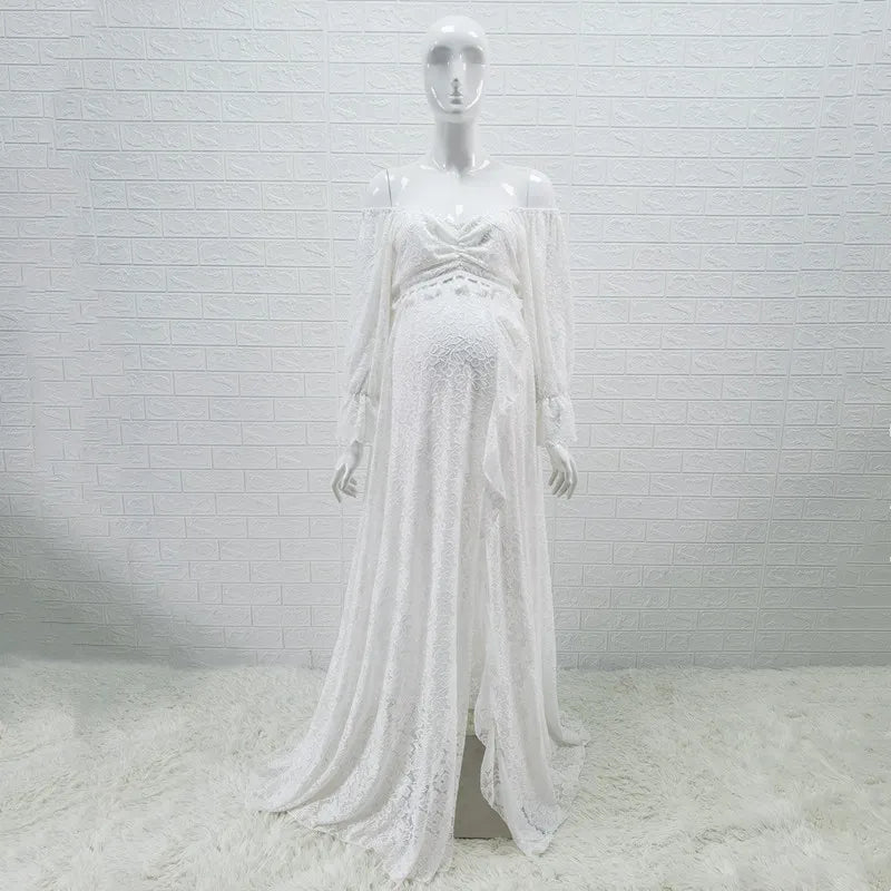 KMK - Lace Maternity Gown