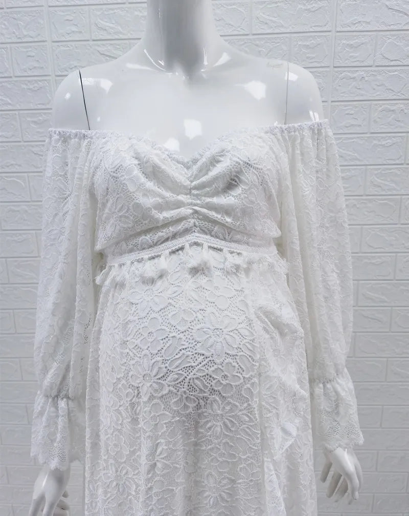 KMK - Lace Maternity Gown