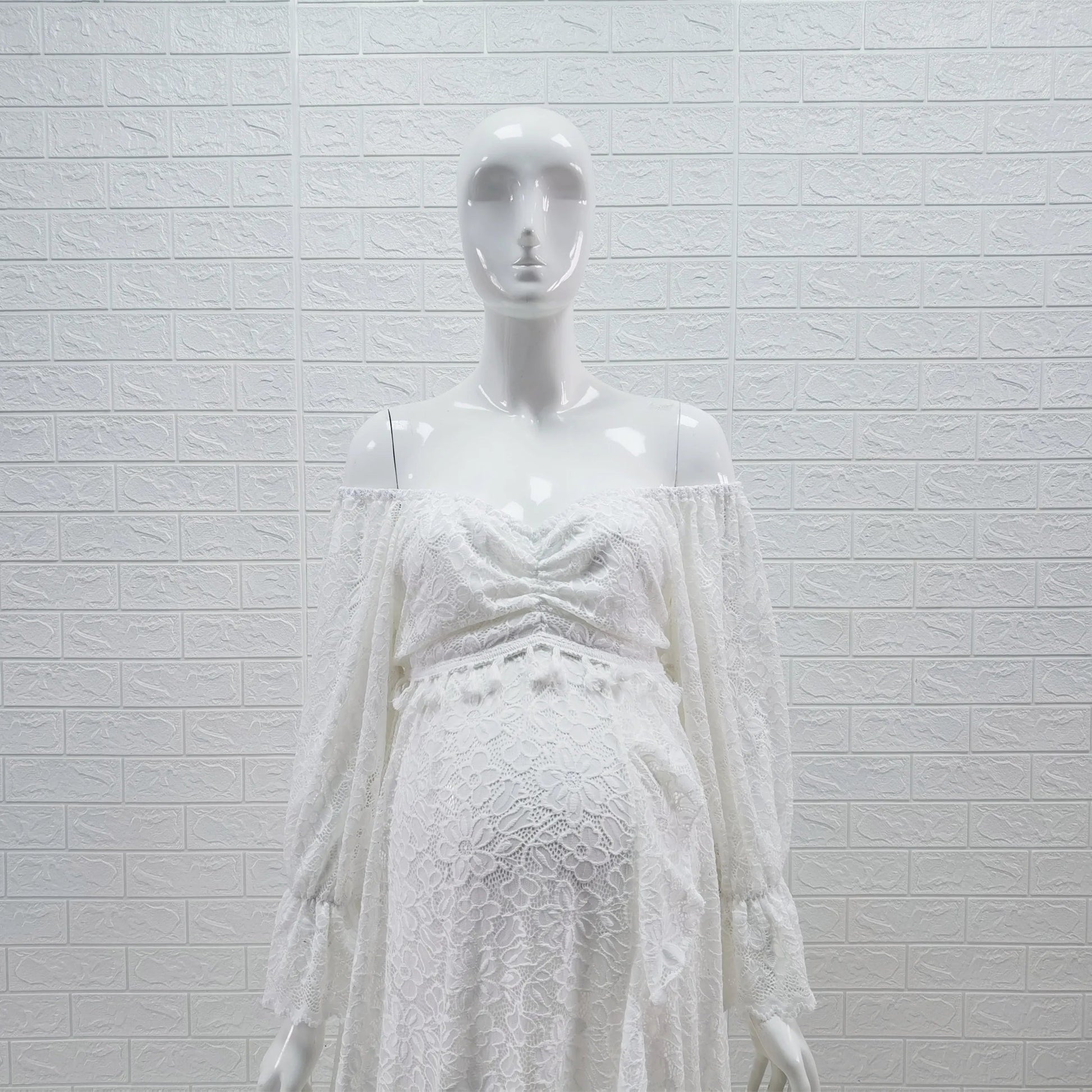 KMK - Lace Maternity Gown