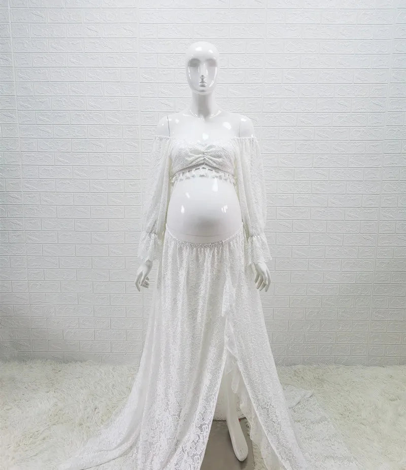 KMK - Lace Maternity Gown