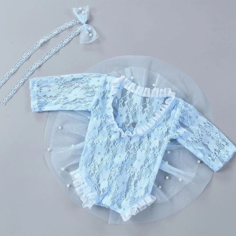 KMK - Lace Romper Headband Sets