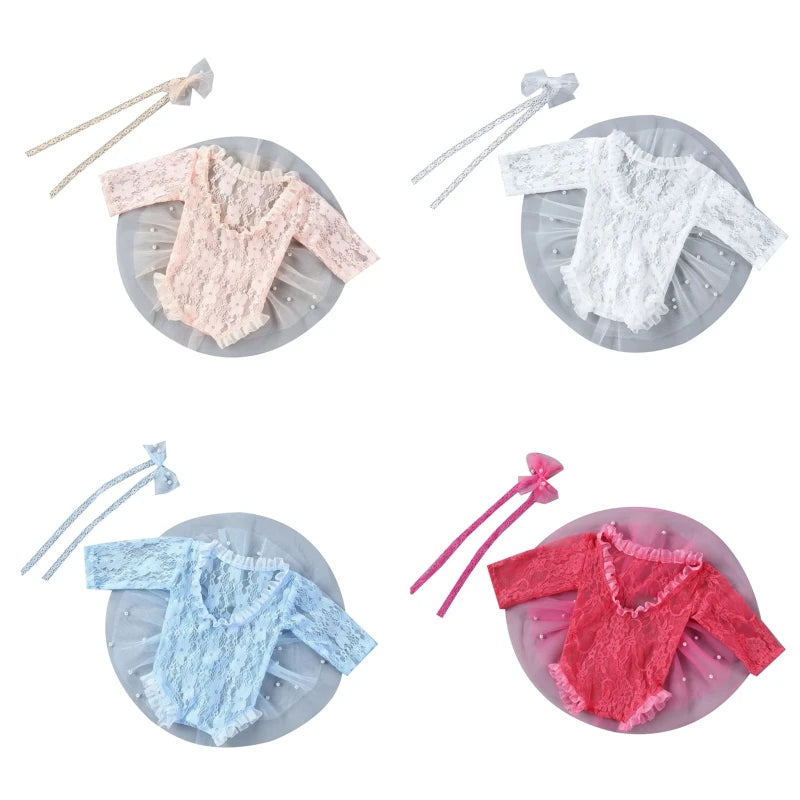 KMK - Lace Romper Headband Sets