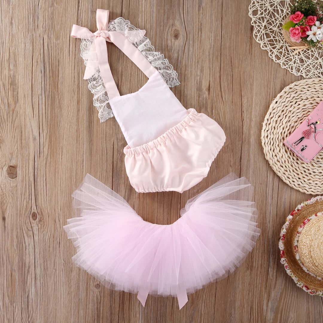 KMK - Lace Romper +Tutu Skirt