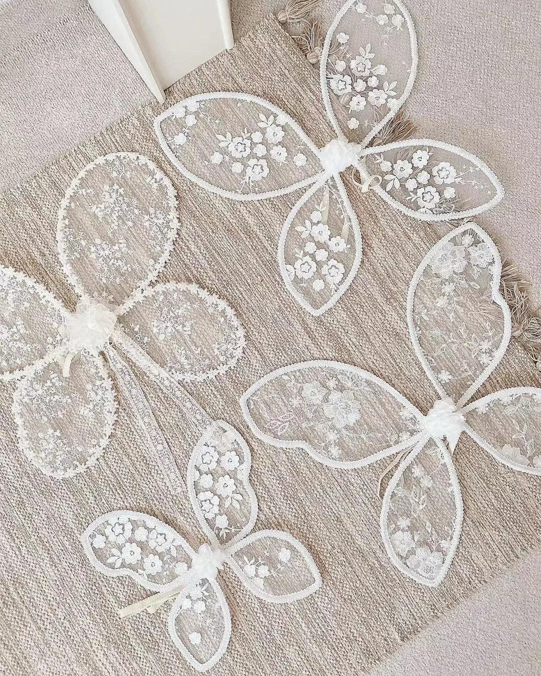 KMK - Large Lace Embroidery Butterfly Wings