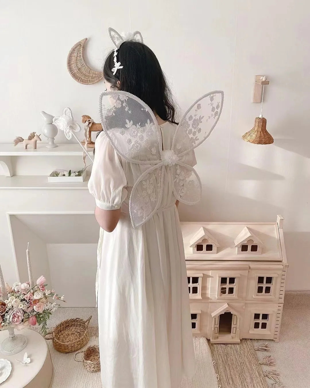 KMK - Large Lace Embroidery Butterfly Wings