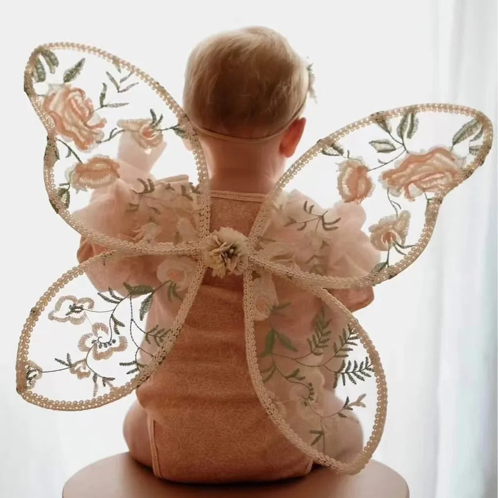 KMK - Large Lace Embroidery Butterfly Wings