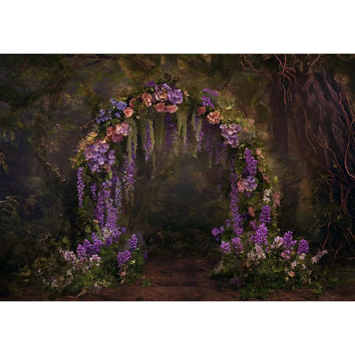 KMK - Lavender Jungle Poly Photography Backdrop