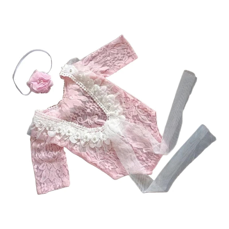 KMK - Light Pink 3 piece Newborn Outfit