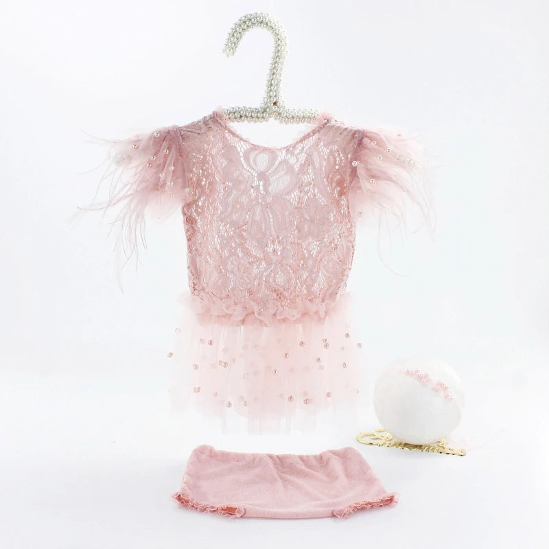 KMK - Light Pink 3 piece Newborn Outfit