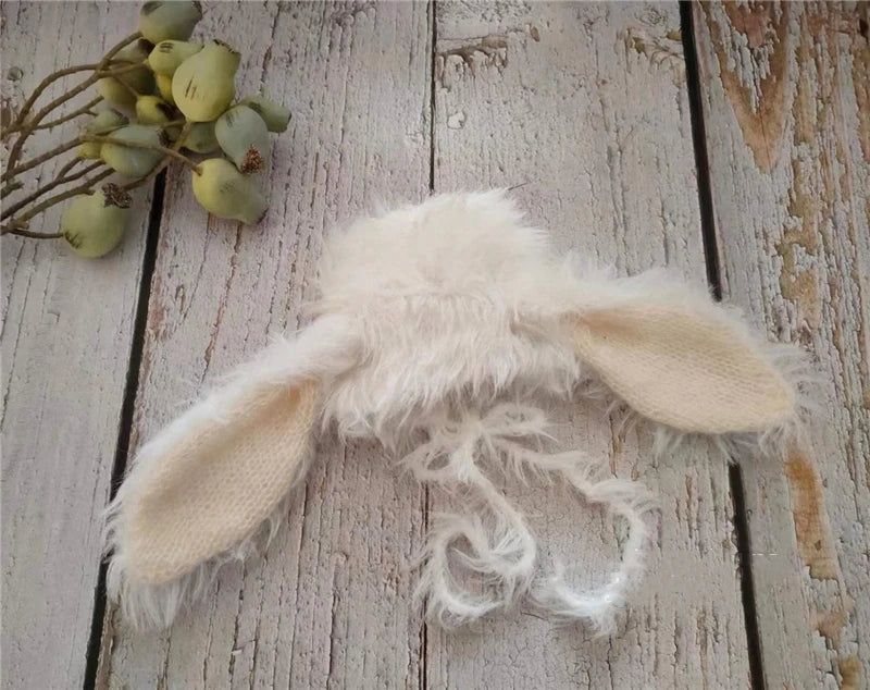 KMK - Long Ears Furry Bunny Rabbit Bonnet