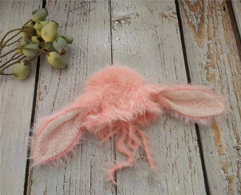 KMK - Long Ears Furry Bunny Rabbit Bonnet