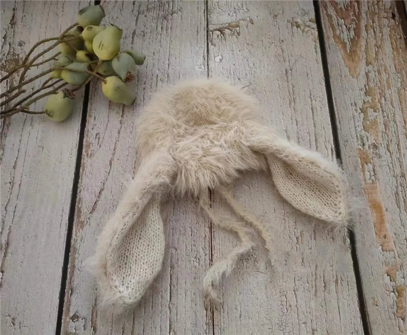 KMK - Long Ears Furry Bunny Rabbit Bonnet